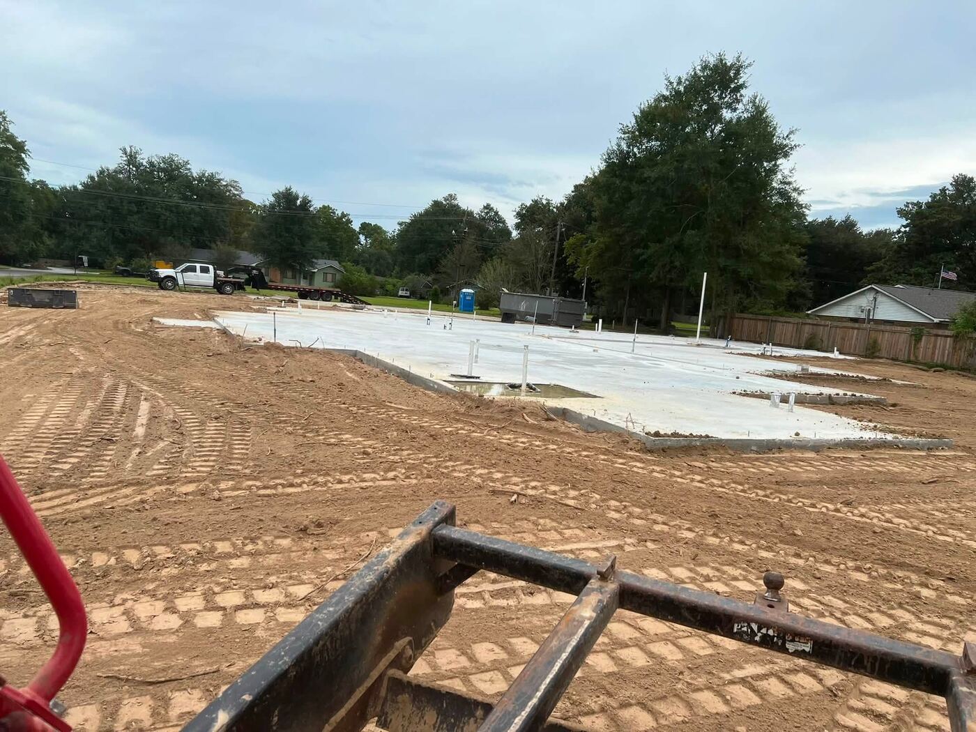 Lot prepared for sod installation
